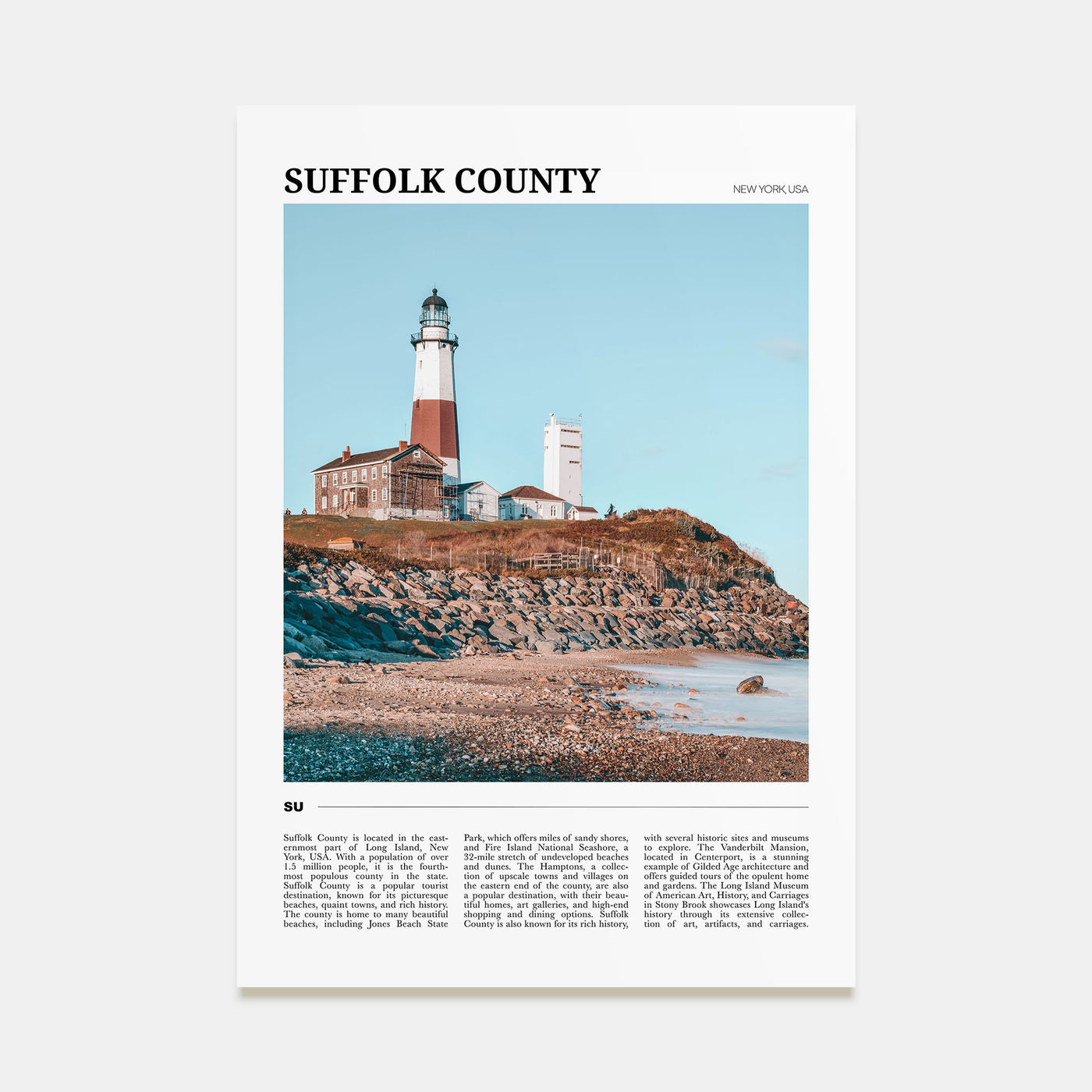 Suffolk County Travel Color Poster