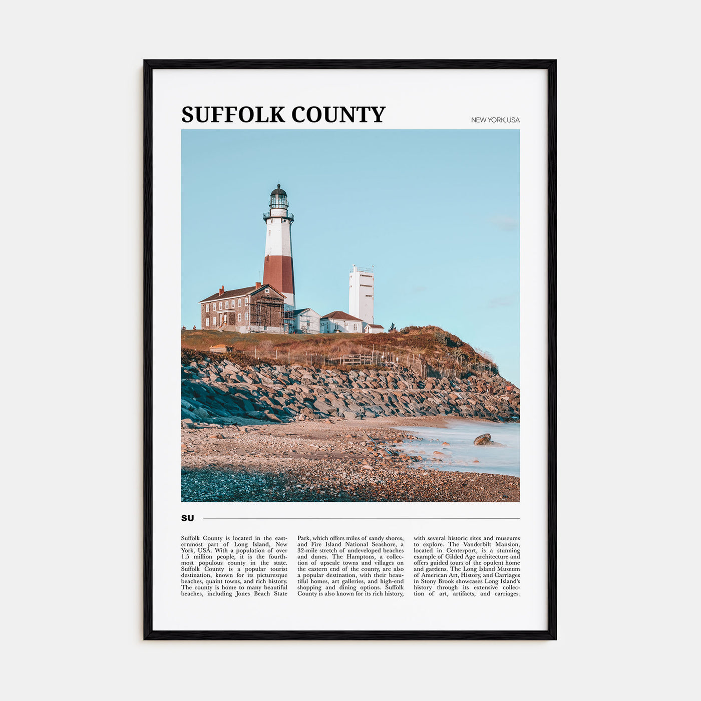 Suffolk County Travel Color Poster