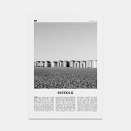 Suffolk Travel B&W Poster