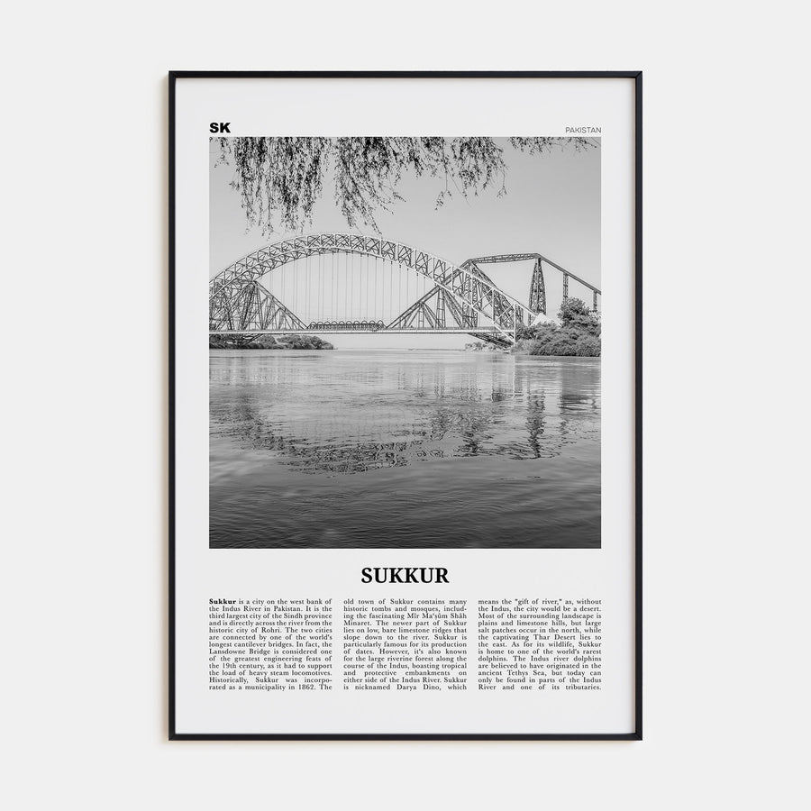 Sukkur Travel B&W Poster