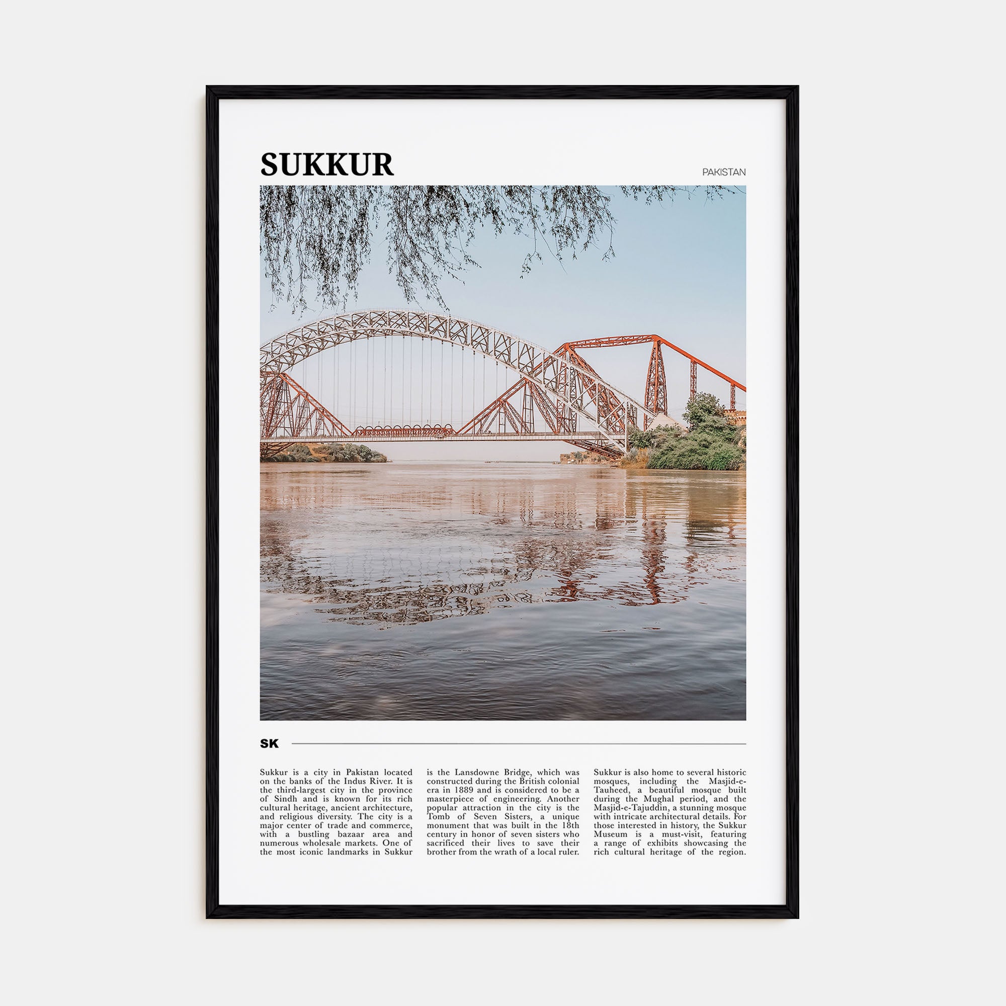 Sukkur Travel Color Poster