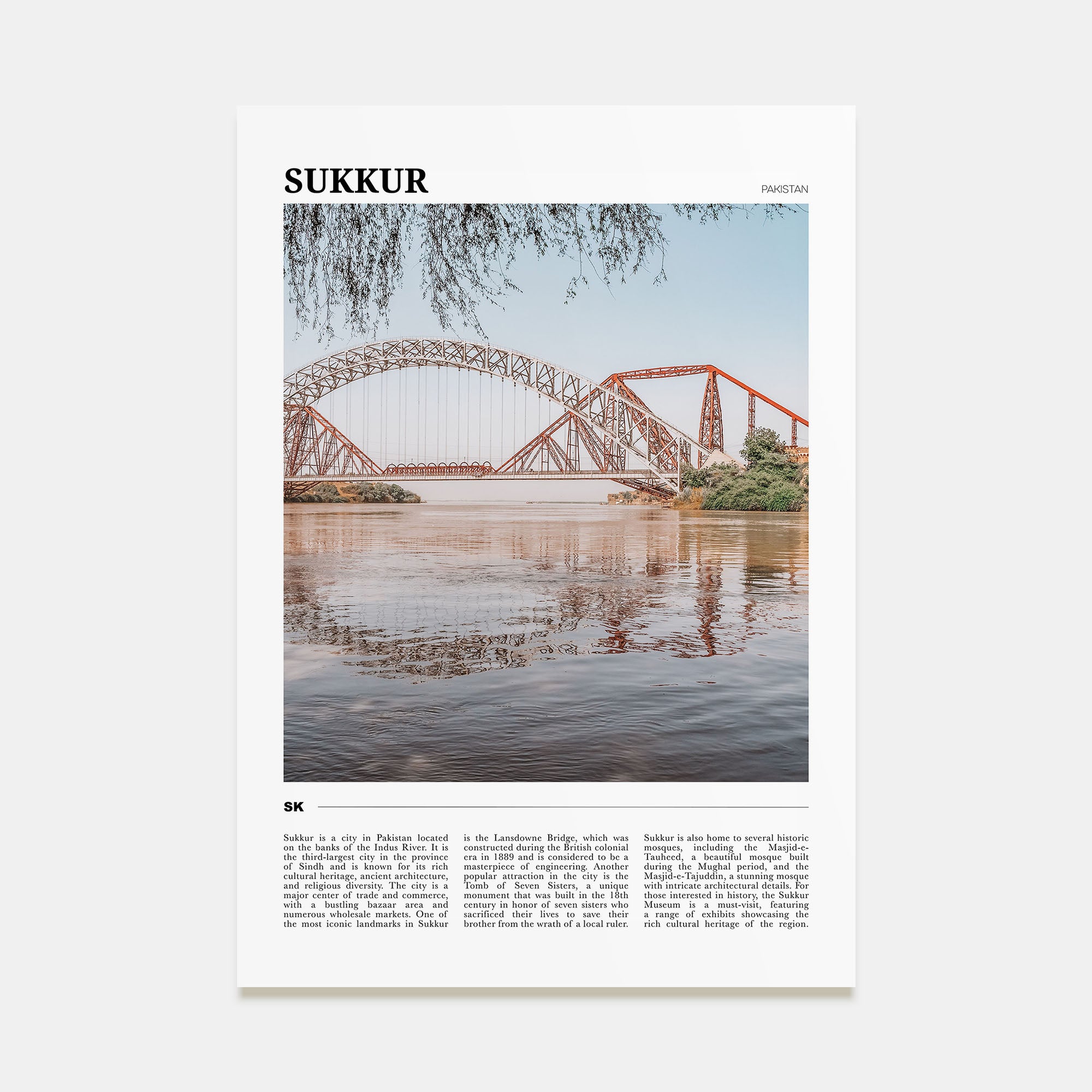 Sukkur Travel Color Poster