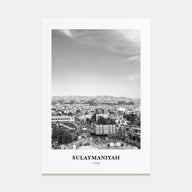 Sulaymaniyah Portrait B&W Poster