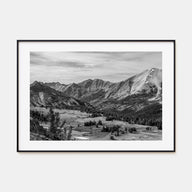 Sun Valley Landscape B&W Poster