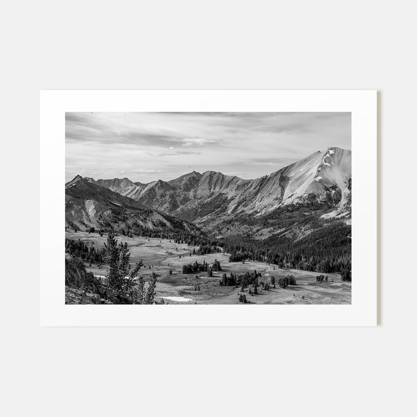 Sun Valley Landscape B&W Poster