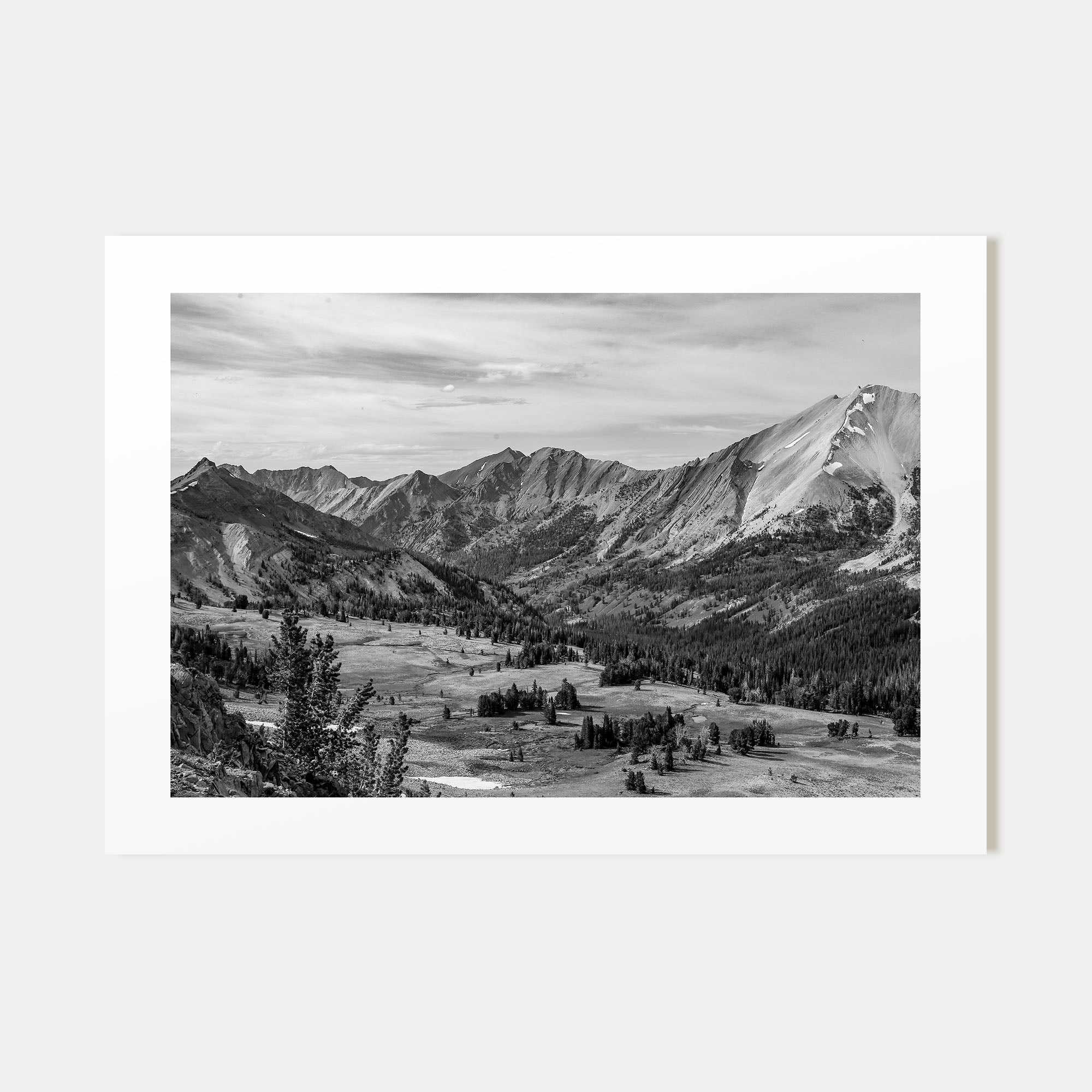 Sun Valley Landscape B&W Poster