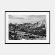 Sun Valley Landscape B&W Poster