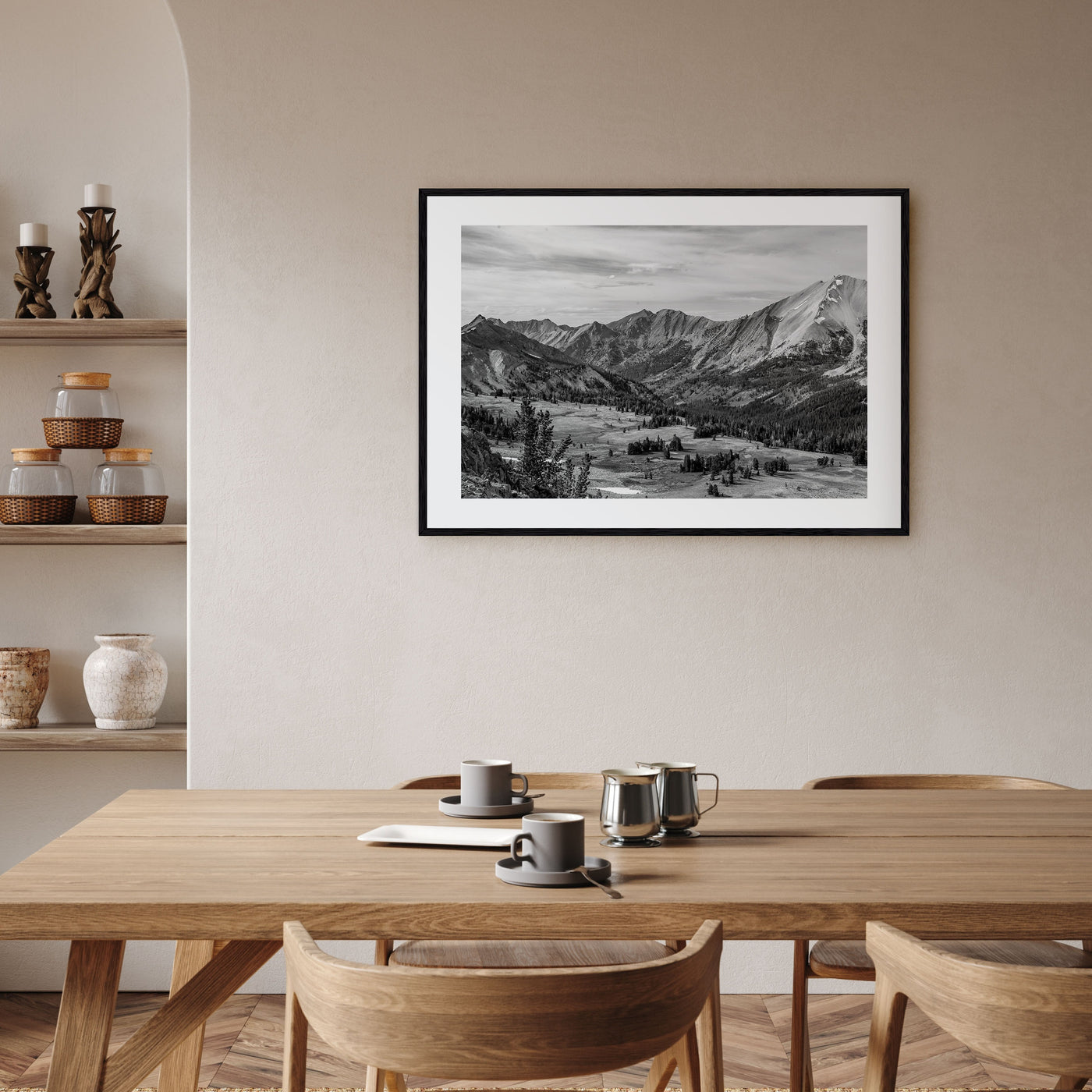 Sun Valley Landscape B&W Poster