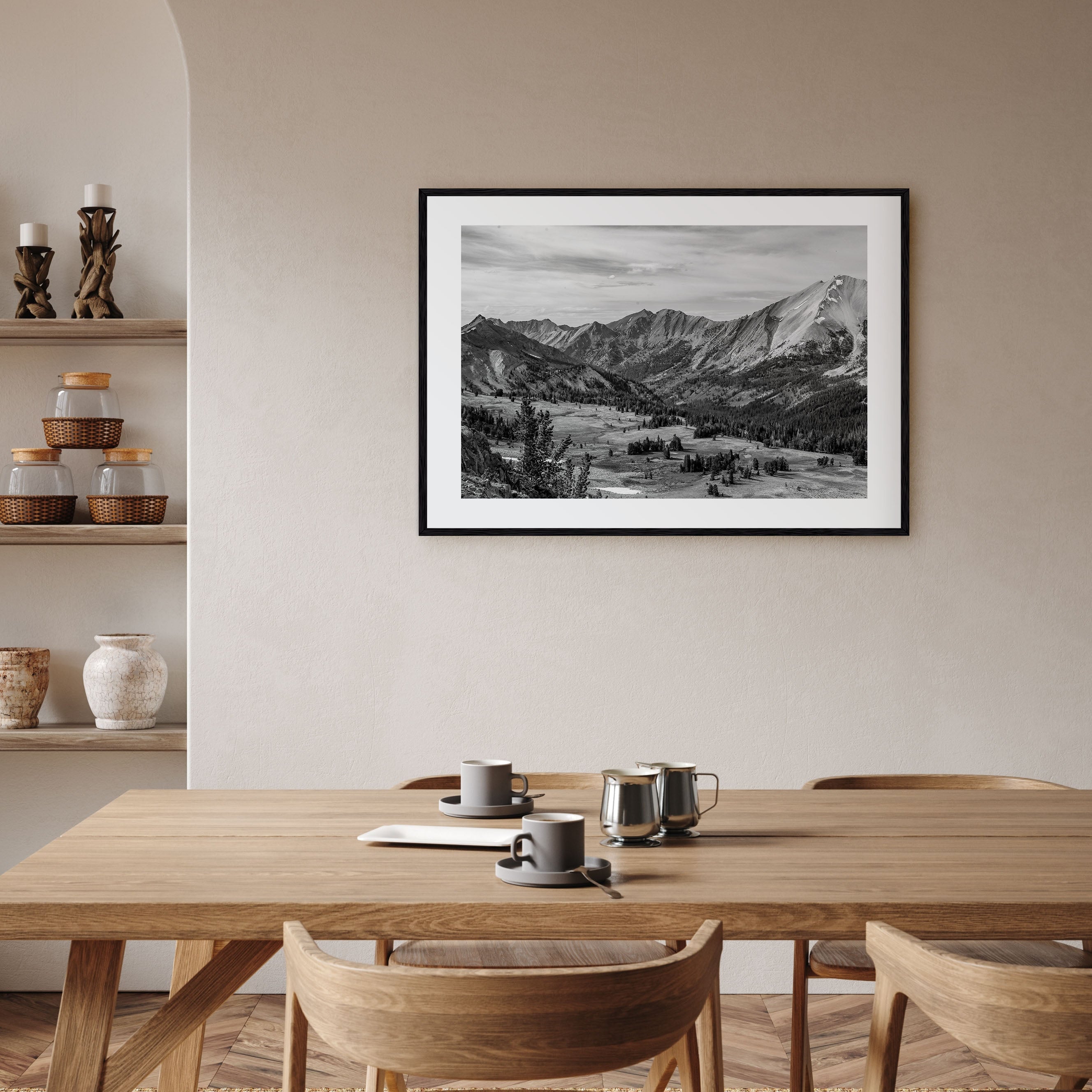 Sun Valley Landscape B&W Poster
