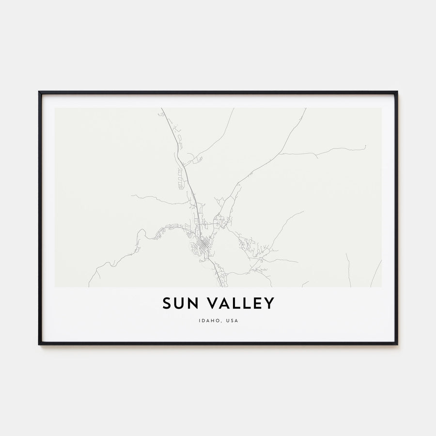 Sun Valley Map Landscape Poster