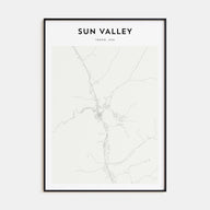 Sun Valley Map Portrait Poster