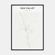 Sun Valley Map Portrait Poster
