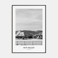 Sun Valley Portrait B&W Poster