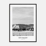 Sun Valley Portrait B&W Poster