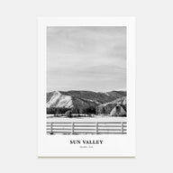Sun Valley Portrait B&W Poster