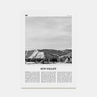 Sun Valley Travel B&W Poster