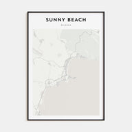 Sunny Beach Map Portrait Poster
