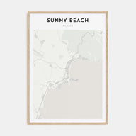Sunny Beach Map Portrait Poster