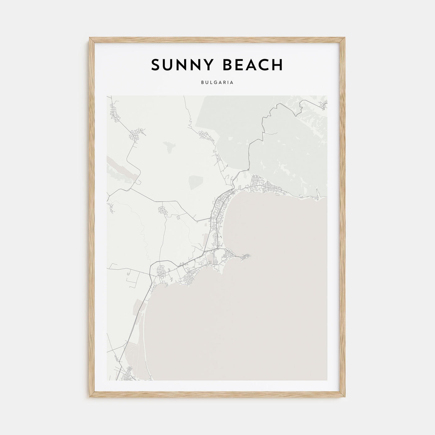 Sunny Beach Map Portrait Poster