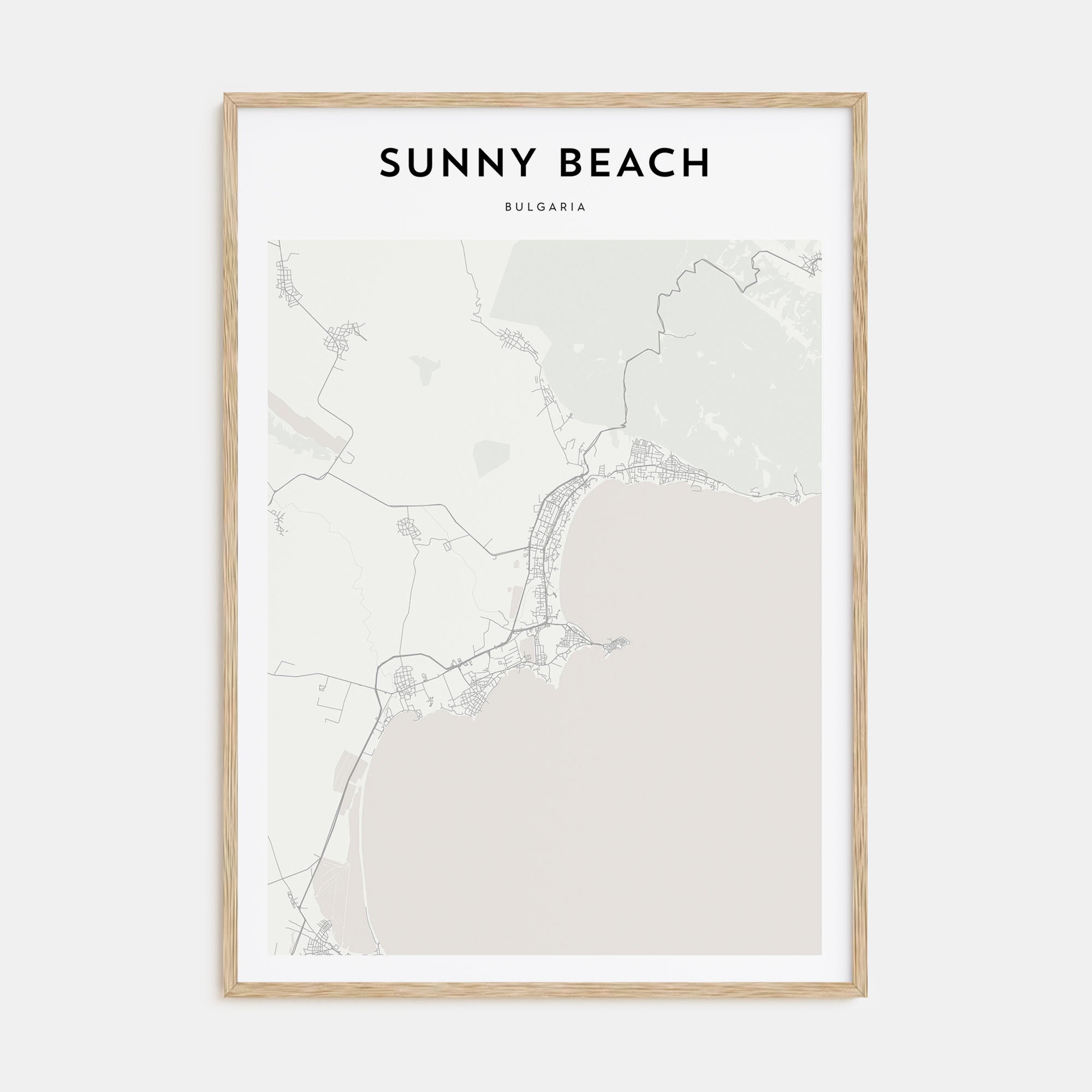 Sunny Beach Map Portrait Poster