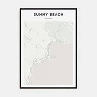 Sunny Beach Map Portrait Poster