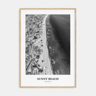 Sunny Beach Portrait B&W Poster