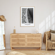 Sunny Beach Portrait B&W Poster