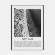 Sunny Beach Travel B&W Poster