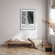 Sunny Beach Travel B&W Poster