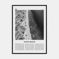 Sunny Beach Travel B&W Poster