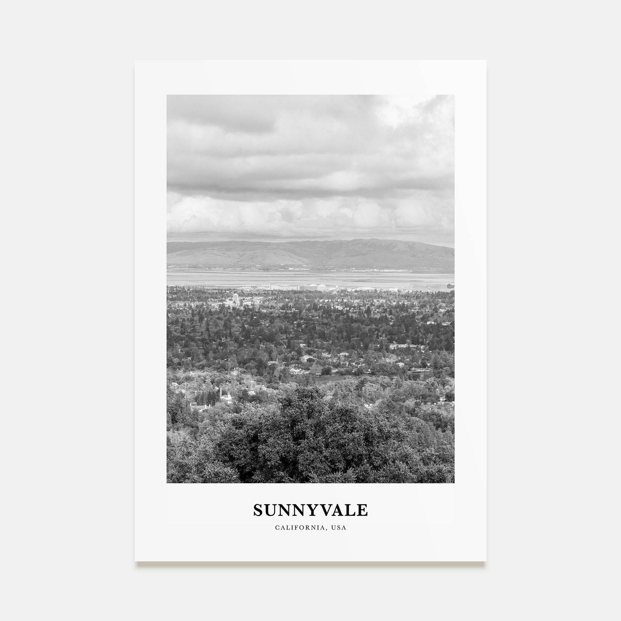 Sunnyvale Portrait B&W Poster