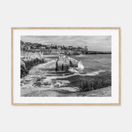 Sunset Cliffs Landscape B&W Poster