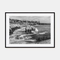 Sunset Cliffs Landscape B&W Poster