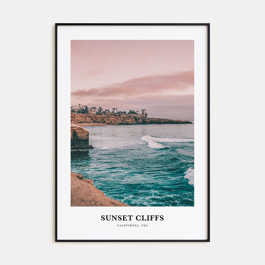 Sunset Cliffs Portrait Color Poster