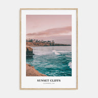 Sunset Cliffs Portrait Color Poster