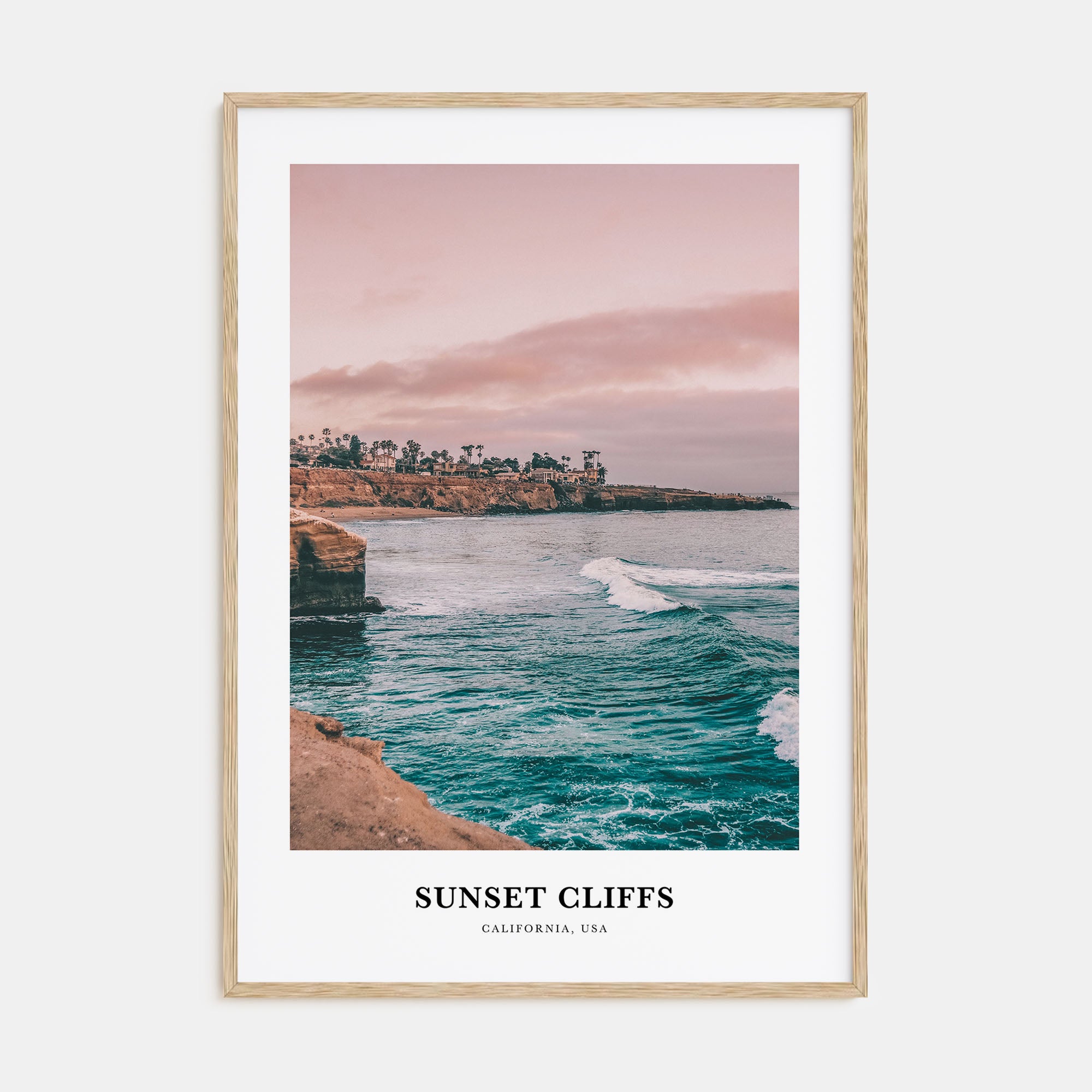 Sunset Cliffs Portrait Color Poster