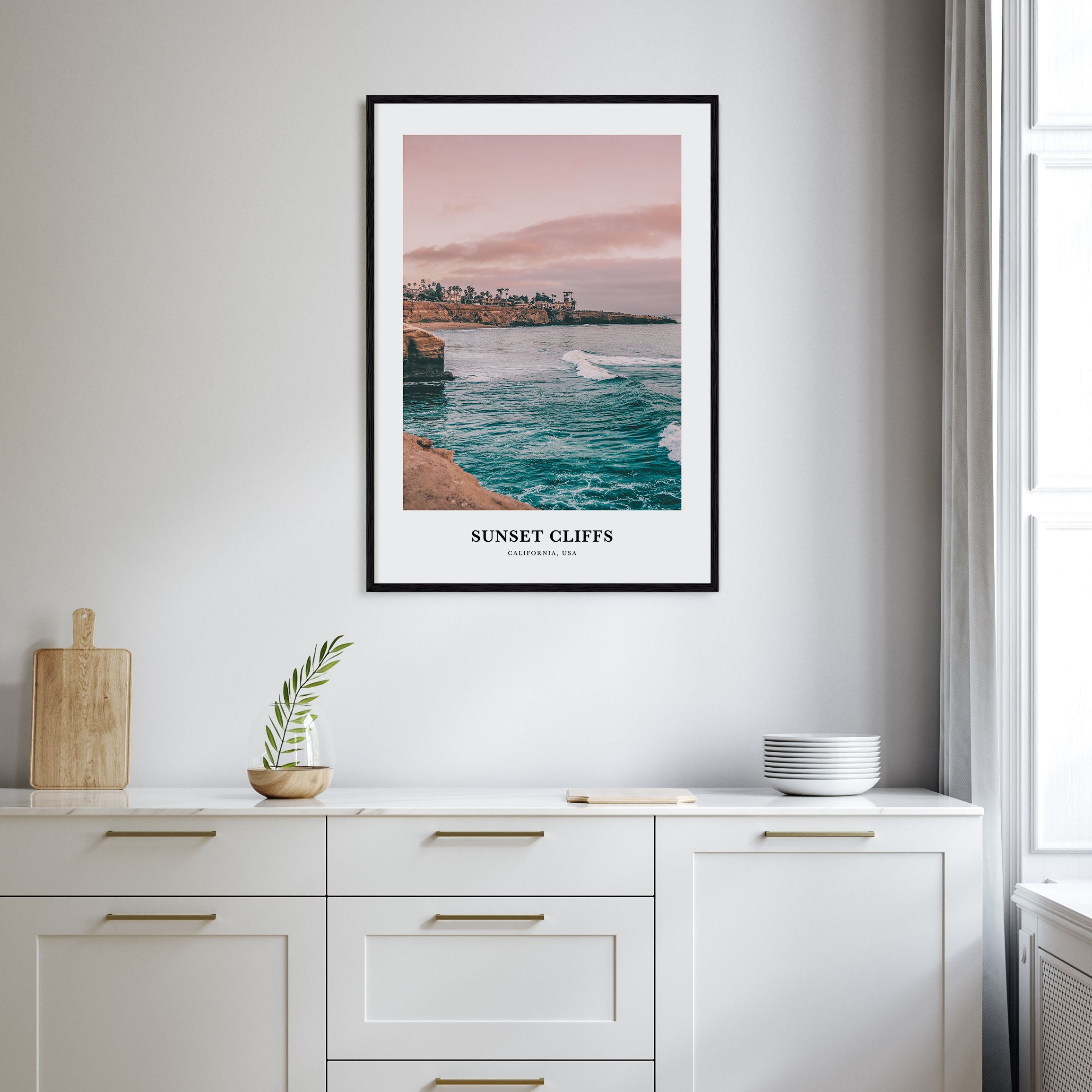 Sunset Cliffs Portrait Color Poster