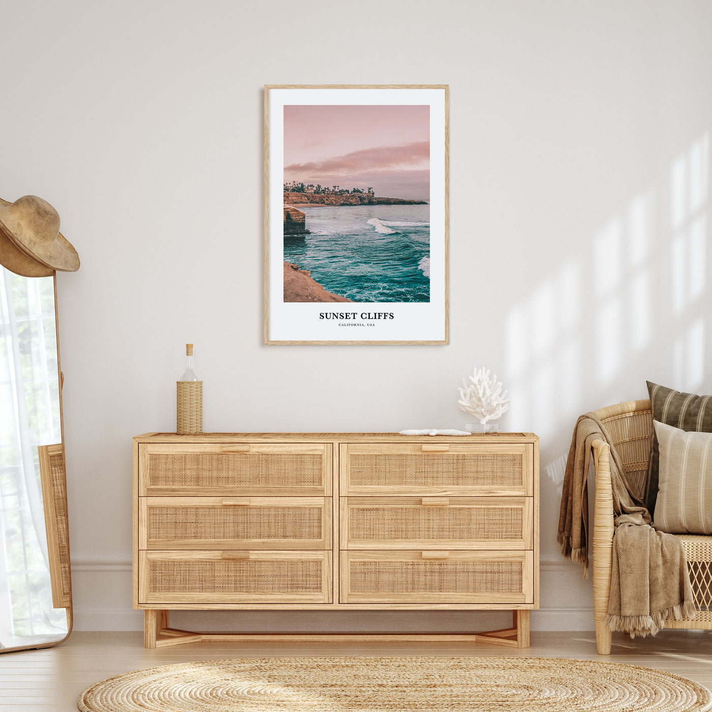 Sunset Cliffs Portrait Color Poster