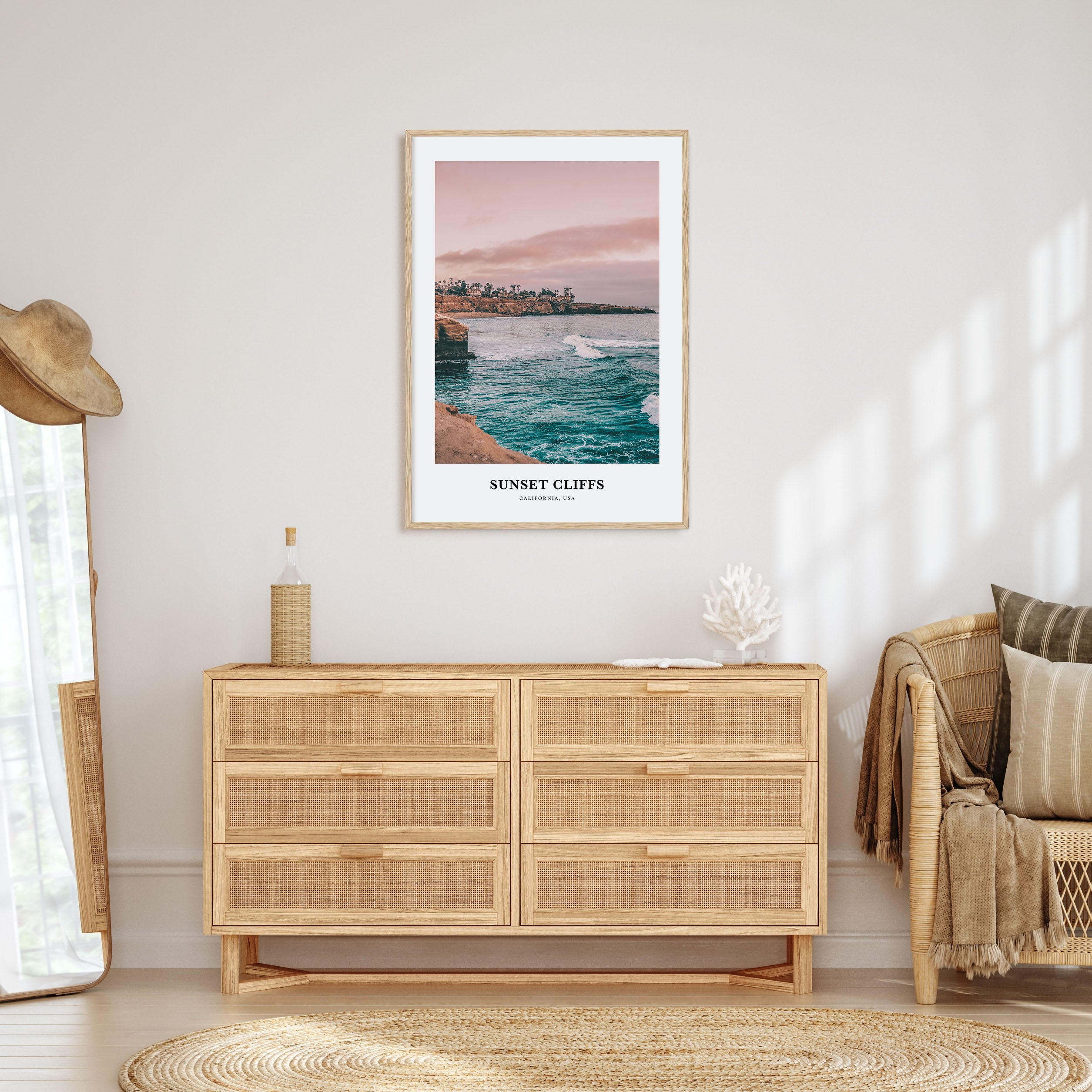 Sunset Cliffs Portrait Color Poster