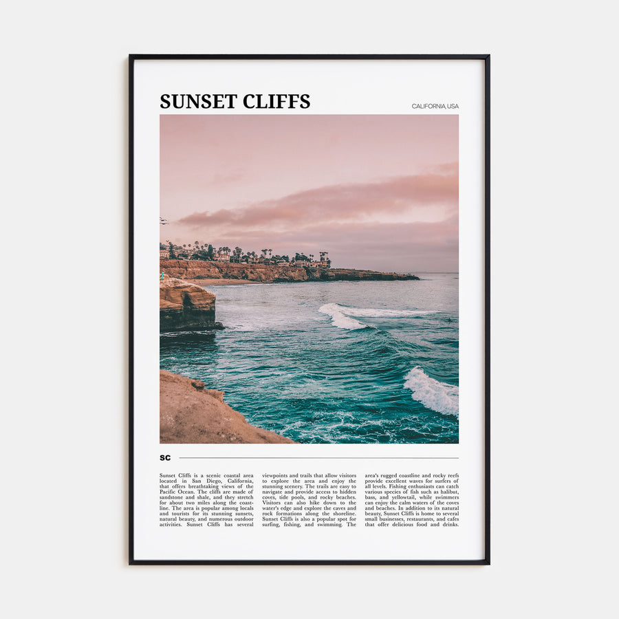Sunset Cliffs Travel Color Poster