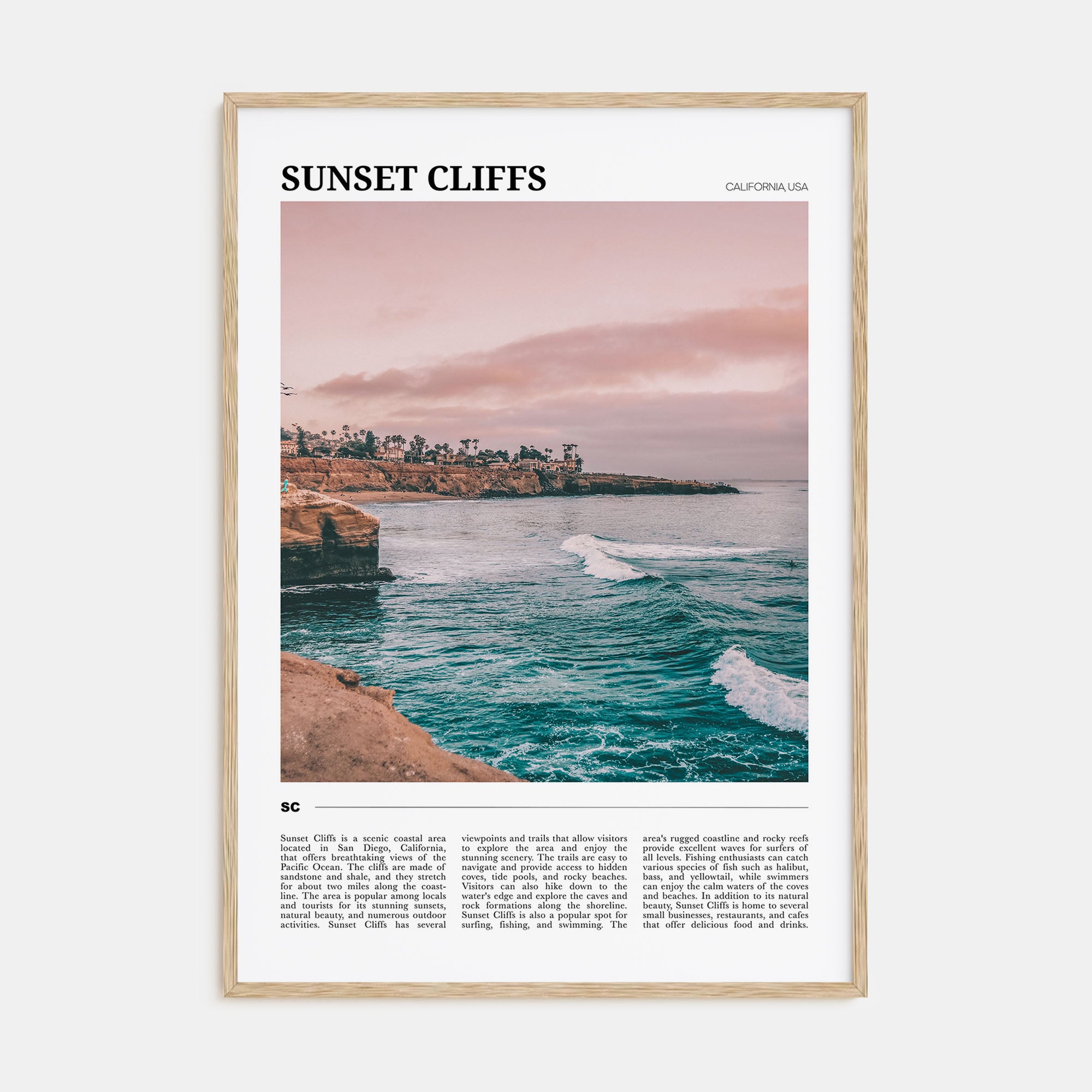 Sunset Cliffs Travel Color Poster