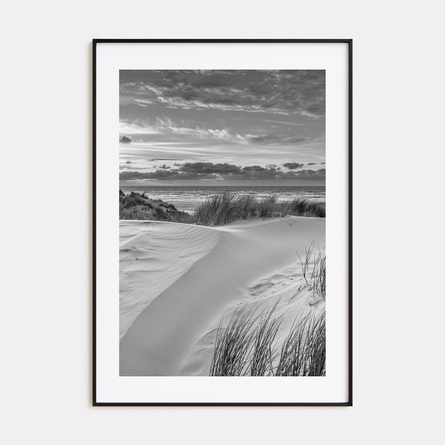 Sunset Coast Photo B&W Poster