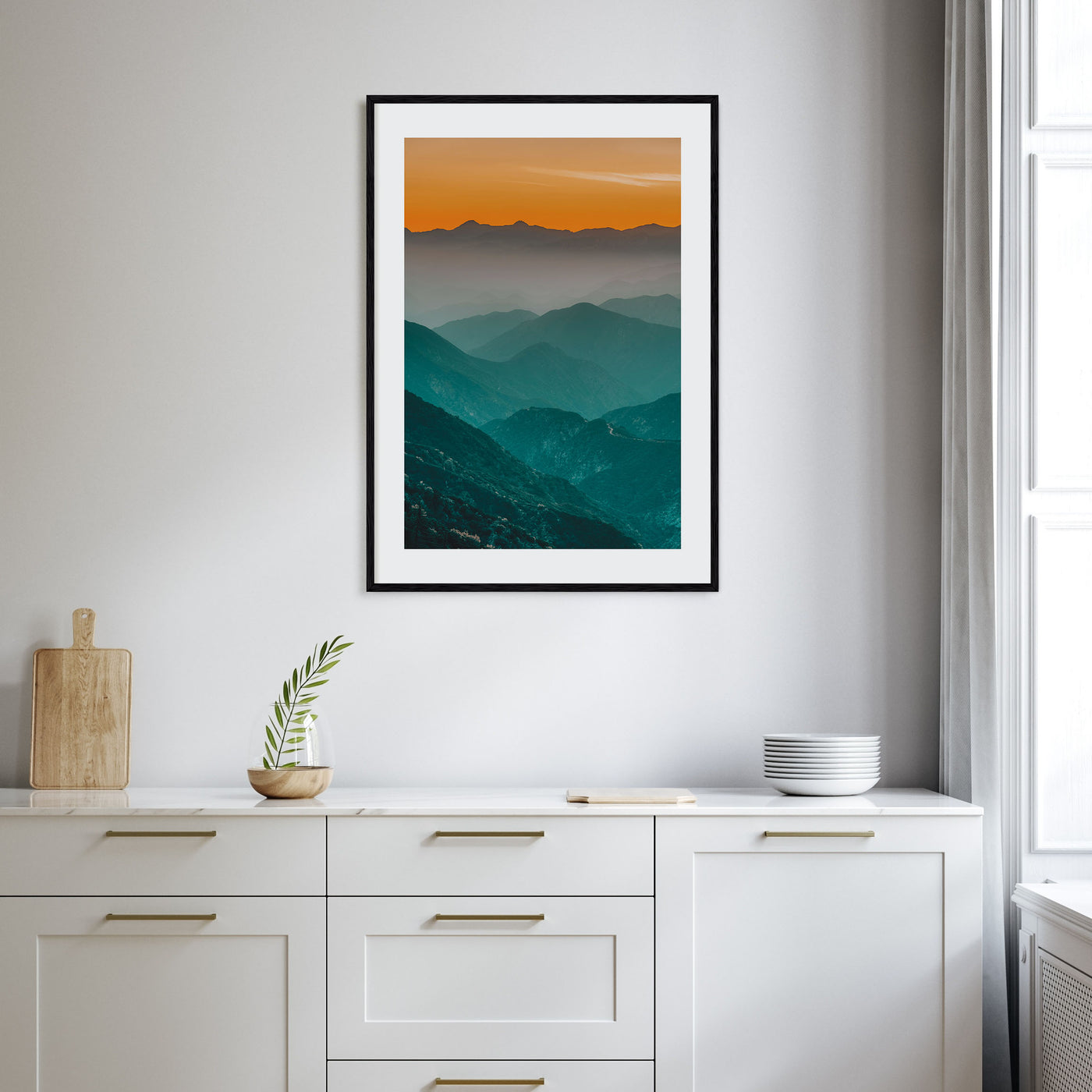 Sunset Mountains Photo Color Poster