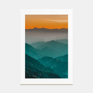 Sunset Mountains Photo Color Poster