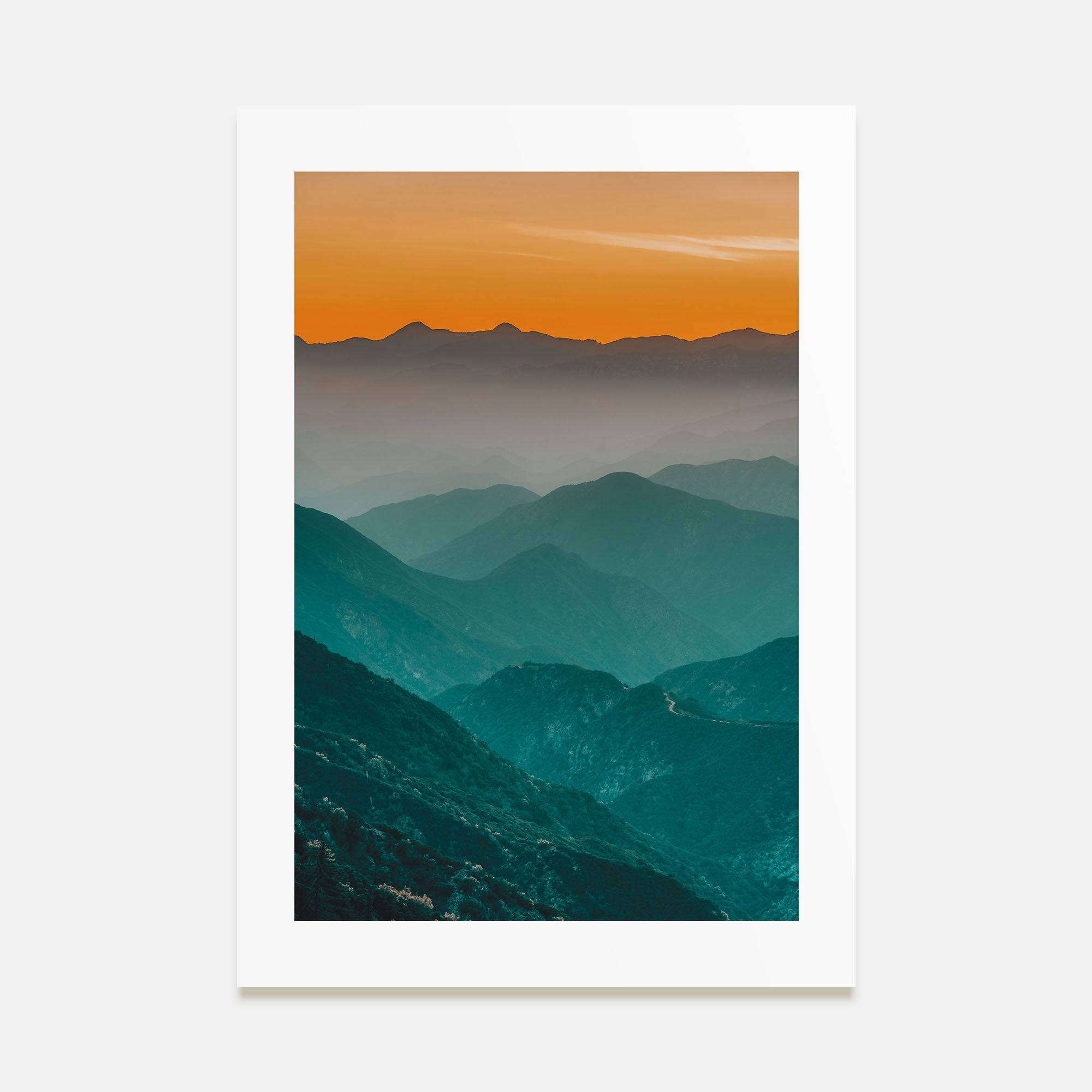 Sunset Mountains Photo Color Poster