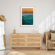 Sunset Mountains Photo Color Poster