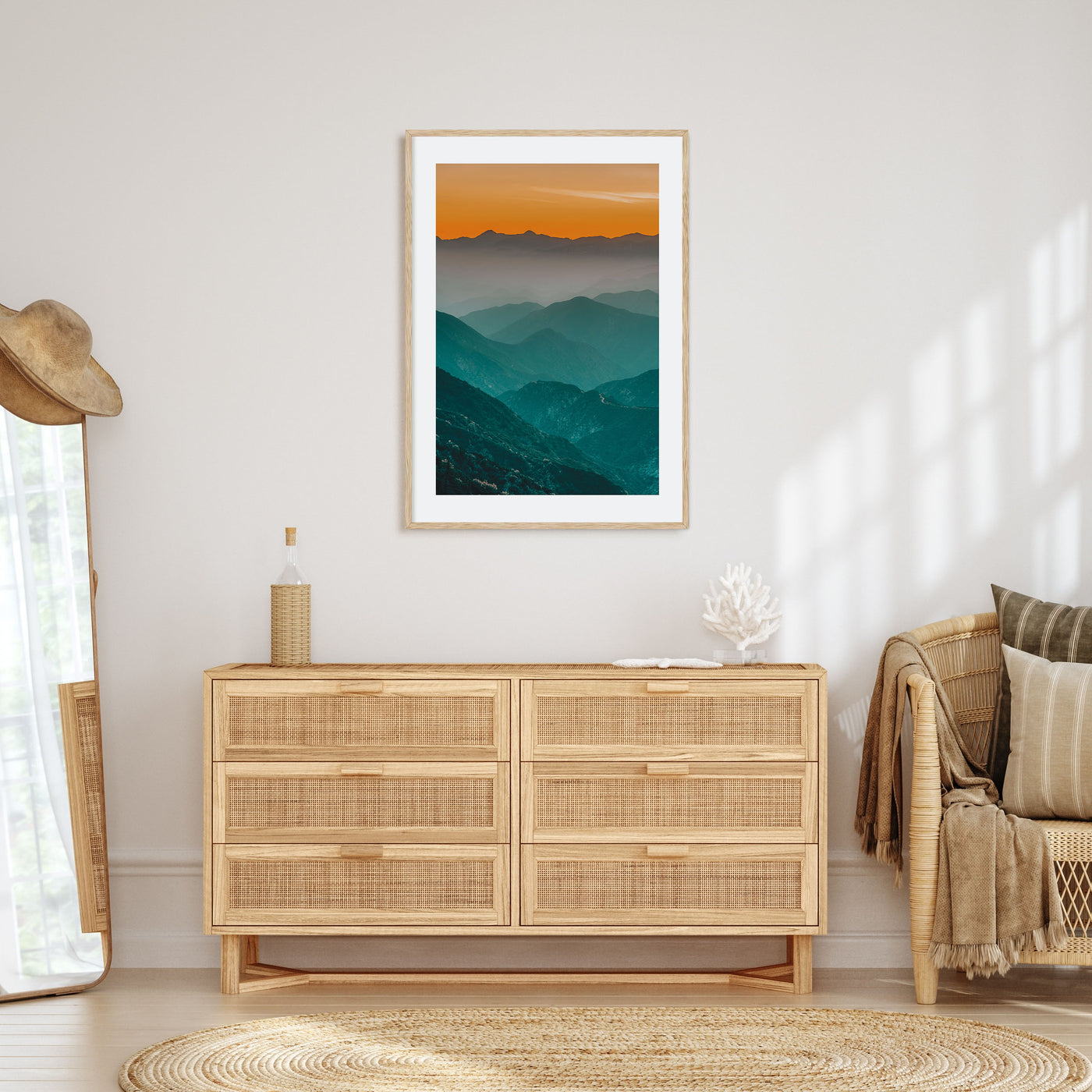 Sunset Mountains Photo Color Poster