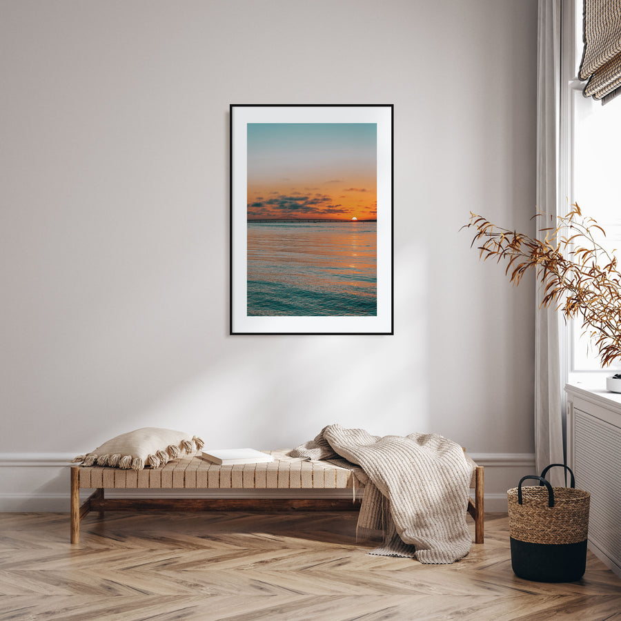 Sunset Ocean Photo Color No 2 Poster