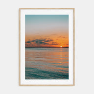 Sunset Ocean Photo Color No 2 Poster