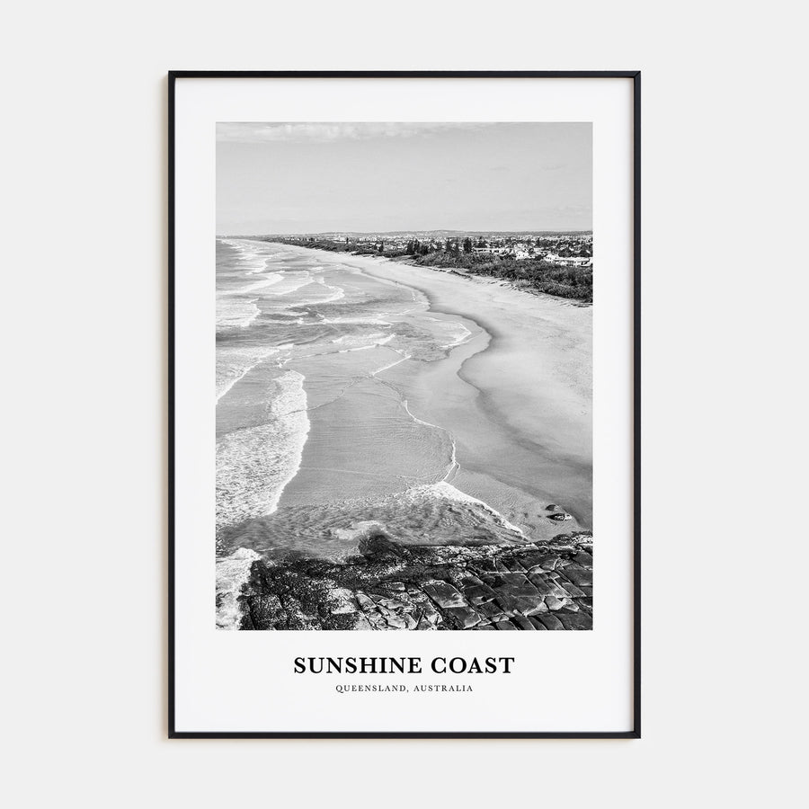 Sunshine Coast Portrait B&W Poster